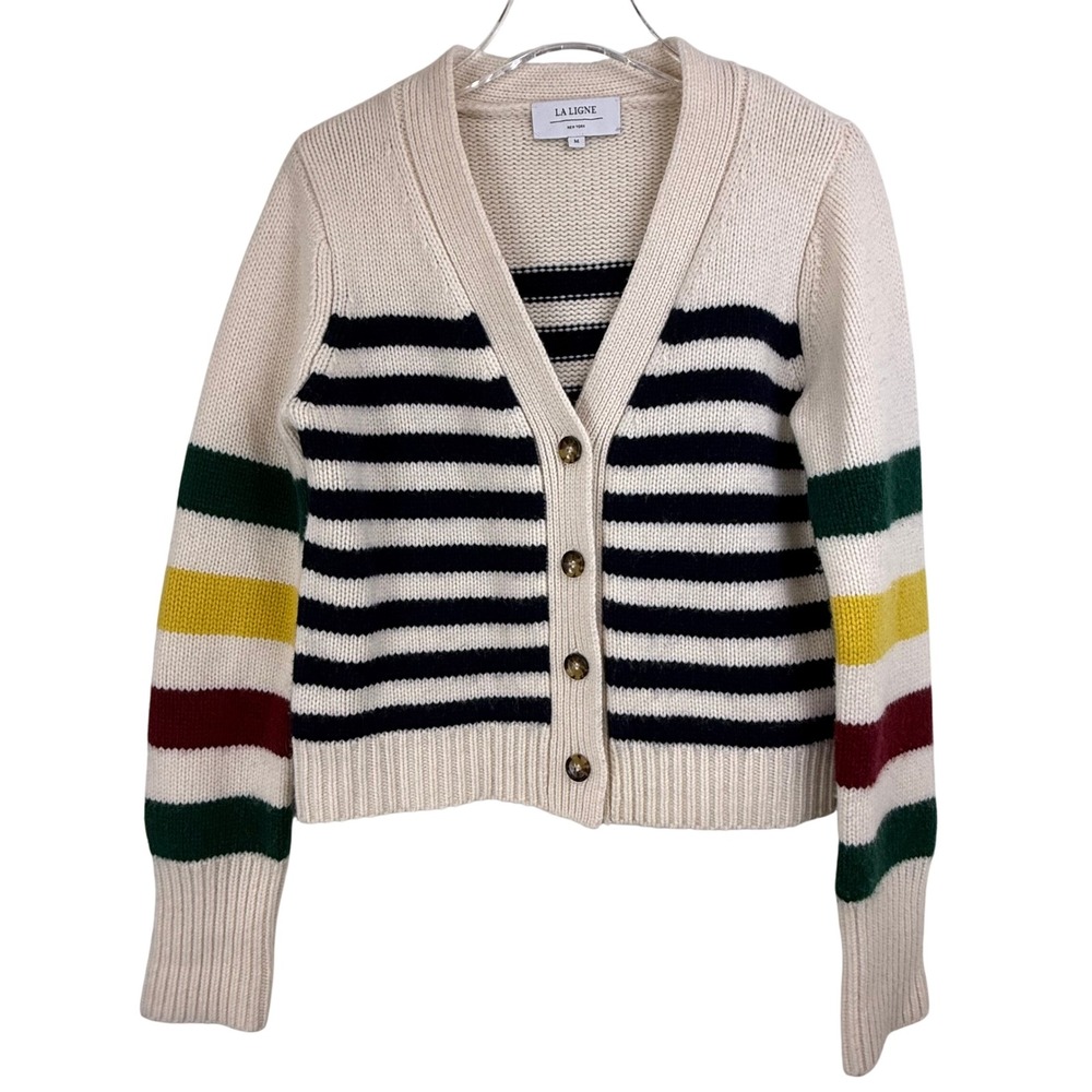 LA LIGNE MINI MARIN CARDIGAN SWEATER WOMEN MEDIUM WOOL CASHMERE - Picture 3 of 12